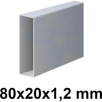 Stavební profil Pozinkovaný jeklový profil 80x20x1,2mm 6 m (JOKL-80x20x1.2-ZN-6)