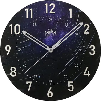 Hodiny Skleněné nástěnné hodiny vícebarevné MPM Quality E09.4466