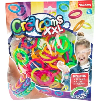 Náramek Teddies Udělej si svůj náramek - gumičky 72ks + náčiní + pletací stav na náramky v sáčku