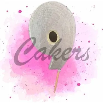 Jedlá dekorace na dort Čokoládové číslo stříbrné 9