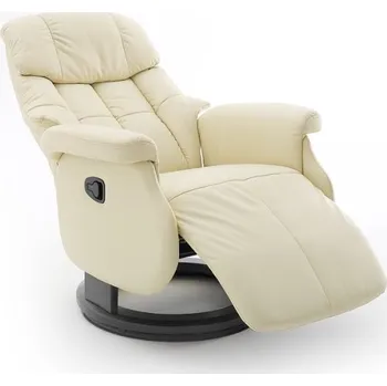 Křeslo Relaxační křeslo CALGARY COMFORT L s podnožkou (Krém)