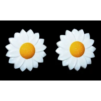 Gumička s kopretinou, 2 ks Barva: bílá