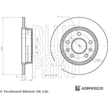 Brzdový systém Brzdový kotouč BLUE PRINT ADBP430220
