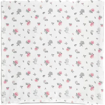 Dekorativní polštářek Dekorační povlak KYTKY QK-126, růžovo-šedá 40x40cm