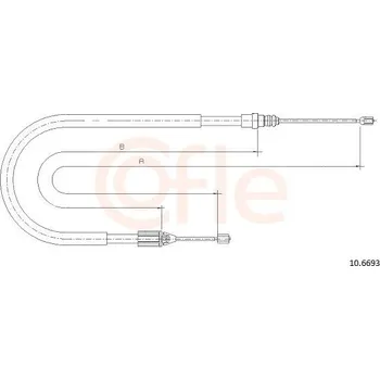 Lanko parkovací brzdy Lanovod parkovací brzdy COFLE 10.6693