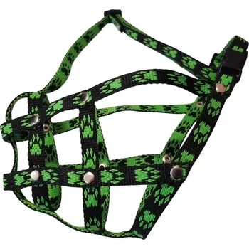 Náhubek pro psa Palkar nylonový náhubek Francouzský buldoček vel. 2 černo-zelená