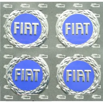 Poklice na kolo Automax Znaky na poklice modrý 6cm 4 ks