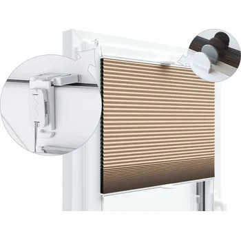 Roleta ZEBRA-SHOP PLISSÉ LUX / ZATEMŇ. DUO / CAPPUCCINO / PM03 Šířka plissé v cm: 26, KAT: A 80-110 cm