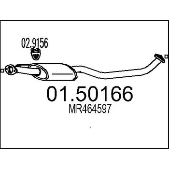 Tlumič výfuku Střední tlumič výfuku MTS 01.50166