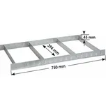 Rozdělovací a oddělovací plech 780x35x75mm, hazet, v4481