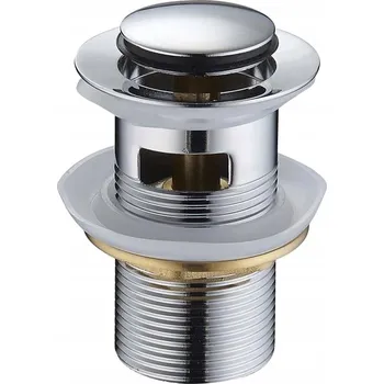 Sifon Zátka s přepadem klik-klak kulatý Mexen stříbrná