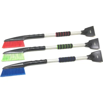 Autoškrabka Škrabka na led s košťátkem zelená