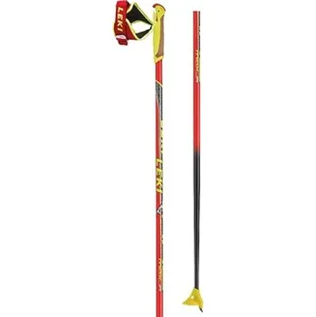 Běžkařská hole Dětské hole na běžky LEKI HRC Jr. Neonred/Yellow-Black - 120 cm