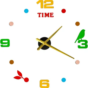 Hodiny Nástěnné hodiny s barevnými číslicemi 80-90 cm