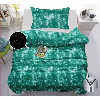 Povlečení NOVINKA 2dílné SVÍTÍCÍ povlečení SKY zelená