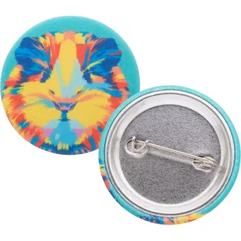 PinBadge RPET Mini placka - odznak se špendlíkem - bílá / stříbrná - AP716724