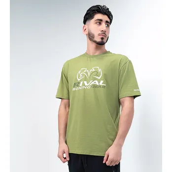 Pánská móda Tričko Rival Corpo T-shirt se spandexem Barva: Khaki zelená, Velikost: L