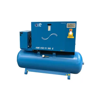 Kompresor Šroubový kompresor KTC KME 15 VSD, Tlaková verze - max. tlak 8 Bar (2330 l/min), Tlaková nádoba bez nádoby, Sušička vzduchu - kondenzační bez sušičky