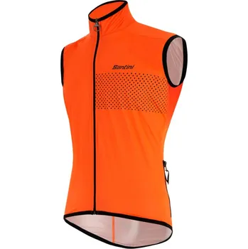 Cyklistická vesta Vesta SANTINI Guard Nimbus Orange Fluo - XXL