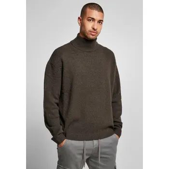 Pánské oblečení Oversized Roll Neck Svetr Blackbird Urban Classics hnědá 2546113
