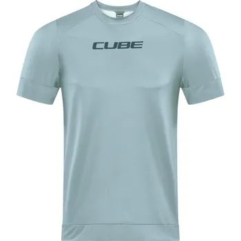 cyklistický dres Cube dres ATX ROUND NECK S/S grey