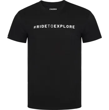 cyklistický dres Triko PELLS Journey s logem #RIDETOEXPLORE Black - L