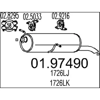 Auto-moto Zadní tlumič výfuku MTS 01.97490