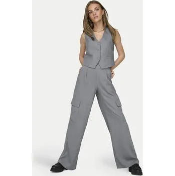 Dámské kalhoty JDY Kalhoty z materiálu Say 15325001 Šedá Wide Leg S_32