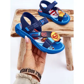 Dívčí sandály Dětské sandály Batman Grendene Kids JJ385049 Grey Barva: Modrá, Velikost: 34/35
