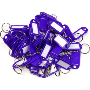 Rozlišovač klíče Plastová visačka jednostranná / sada 50ks fialová / RJ.48.FIA.50KS