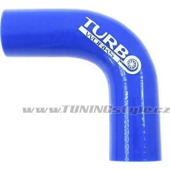 Zapalovací a žhavicí svíčka Silikonová hadice, koleno TurboWorks Blue 90° 15mm