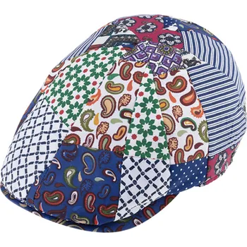 Čepice Fiebig - Headwear since 1903 Letní bavlněná bekovka - patchwork Velikost: 55 cm (S)