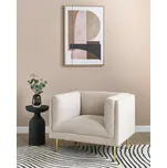 Čalouněné křeslo béžové moderní nábytek do obývacího pokoje ložnice pracovny stylový s područkami Beliani