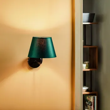 Lampička Luminex Nástěnné světlo Soho, kuželové, zelené/zlaté zelená, černá, zlatá 1 x 60 W - Doprava zdarma