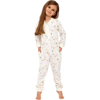 Dívčí pyžamo Dětské overaly CORNETTE 384/177 FOREST ecru 86/92 0