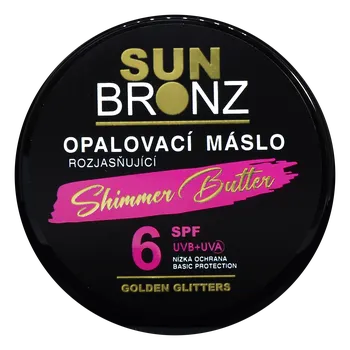 Přípravek na opalování Vivaco Sun Bronz Shimmer Butter rozjasňující opalovací máslo s glitry maracuja SPF6 100 ml