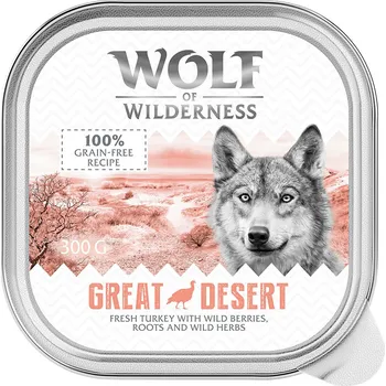 Krmivo pro psa 6x300g Adult Great Desert Turkey Wolf of Wilderness vlhké krmivo pro psy bez obilovin