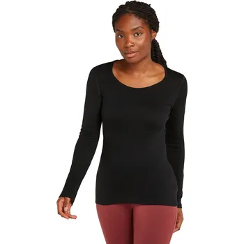 Dámské tričko Dámské merino tričko s dlouhým rukávem ICEBREAKER Wmns 260 Tech LS Scoop, Black velikost: L