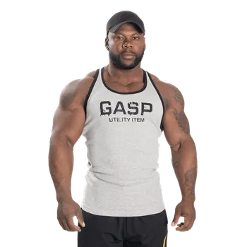 Pánské tílko Gasp RIBBED T-BACK GREY MELANGE tank – tílko Gasp šedé Velikost: L