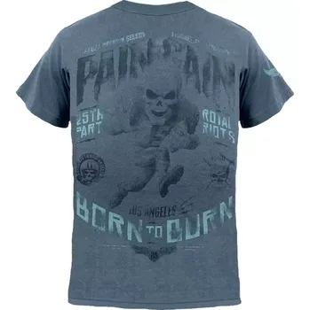 Pánské oblečení YAKUZA PREMIUM Tričko YAKUZA PREMIUM 3707 BORN to BURN modrá