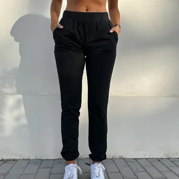 Černé dámské funkční tepláky v basic stylu Velikost: S