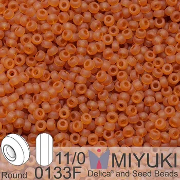 Korálek Korálky Miyuki Round 11/0. Barva 0133F Matte Transparent Topaz. Balení 5g.