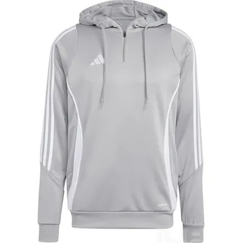 Pánské oblečení Mikina ADIDAS TIRO 24 TRAINING HOODIE, barva IR7551 team mid šedá - bílá, velikost 152