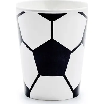 Jednorázové nádobí PartyDeco Party Kelímky papírové - Fotbalový míč, 6ks