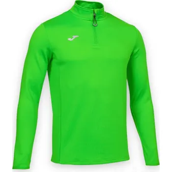 Pánská mikina Mikina JOMA COMBI RUNNING, barva zářivě zelená, velikost 3XS