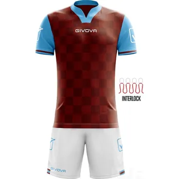 Sport Komplet GIVOVA COMPETITION, barva 0805 vínová - světle modrá, velikost XL