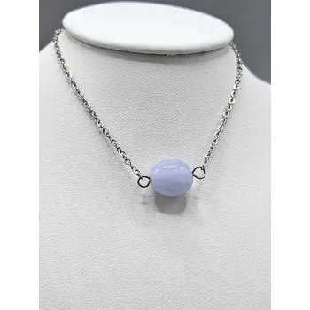 Drahý kámen Náhrdelník Chalcedon - nepravidelný tvar AA kvalita 1
