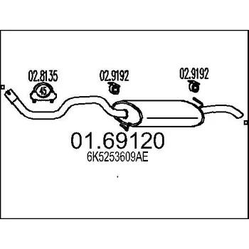 Tlumič výfuku Zadní tlumič výfuku MTS 01.69120