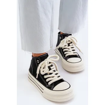 Dámské tenisky Dámské tenisky na platformě Fuksja Aineri Barva: Černá, Velikost: 36