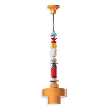 Ferroluce Závěsné vintage svítidlo LARIAT, v. 91 cm, 1xE27 Barva: Žlutá